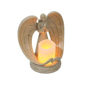 Angel Figurines Tealight Candle Holder - SAND
